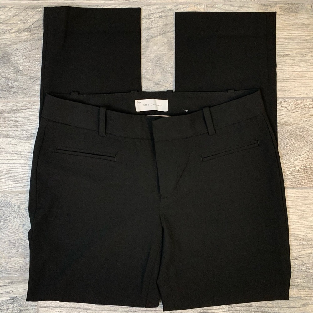 Gap Slim Cropped Ankle Pants Black Size 00